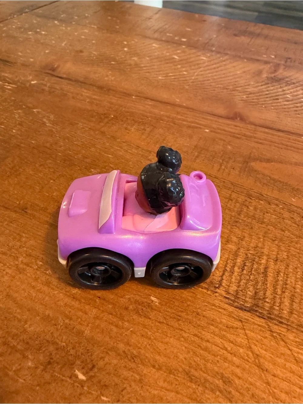Fisher Price Little People Tessa purple car wheelie as is